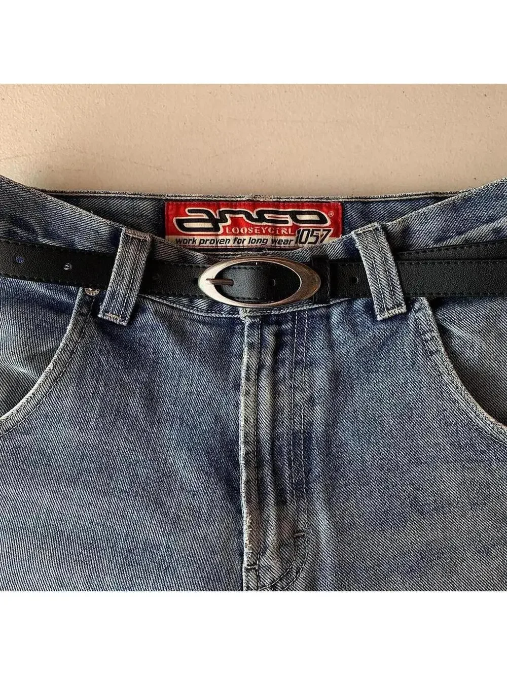 Y2K Cyber Oval Slim Belt 40 Inch Unisex